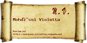 Mohácsi Violetta névjegykártya